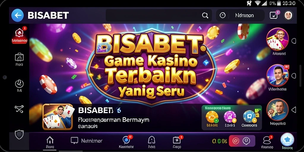 Tampilan gameplay BISABET dengan berbagai opsi permainan Kasino.