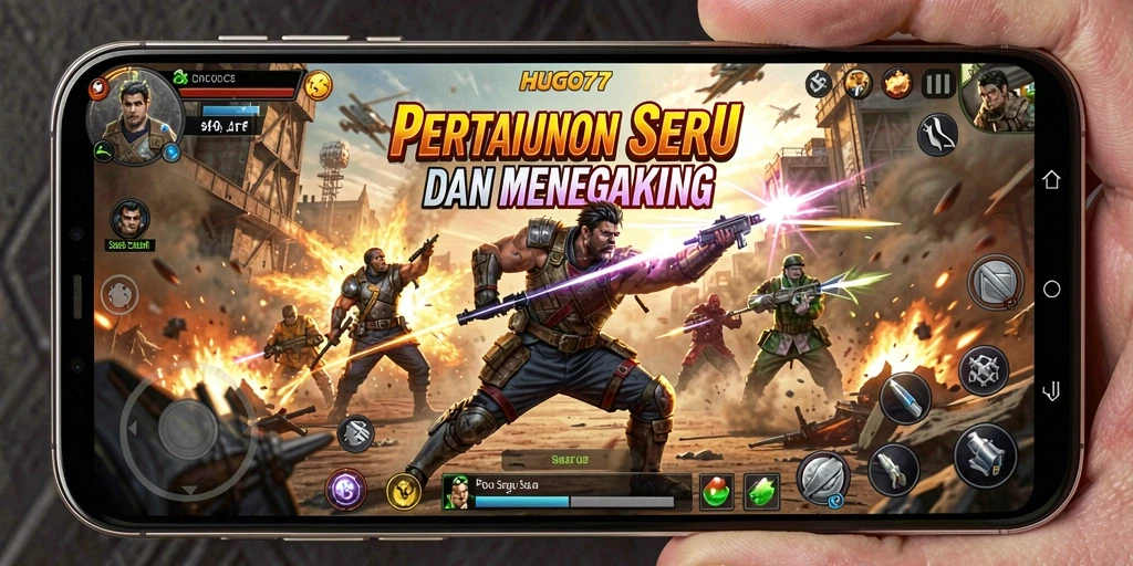 Gameplay HUGO77 menampilkan pertarungan yang intens dan menarik.