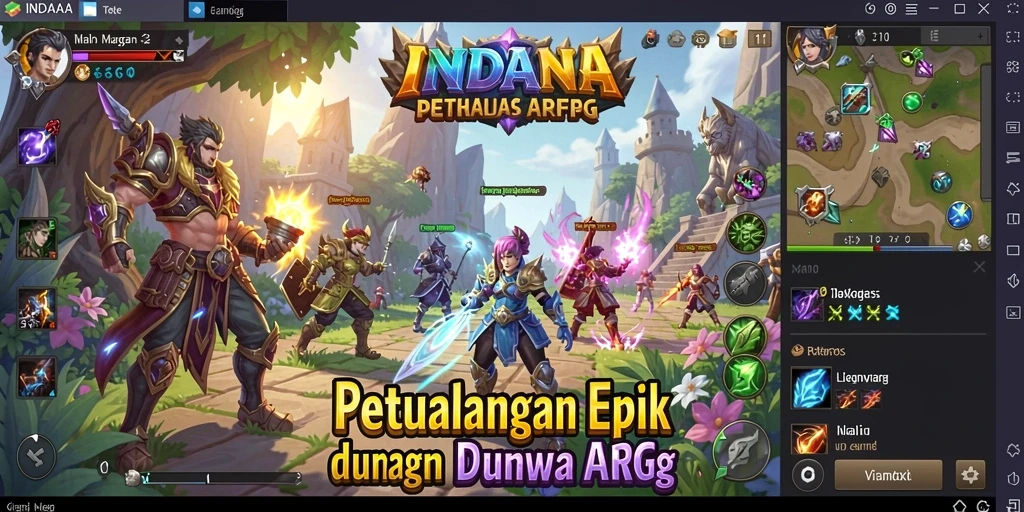 Tampilan gameplay seru di dunia ARPG INDAAA.
