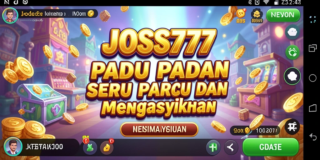 Tampilan menarik dari gameplay seru di JOSS777, permainan Match-3 penuh tantangan.