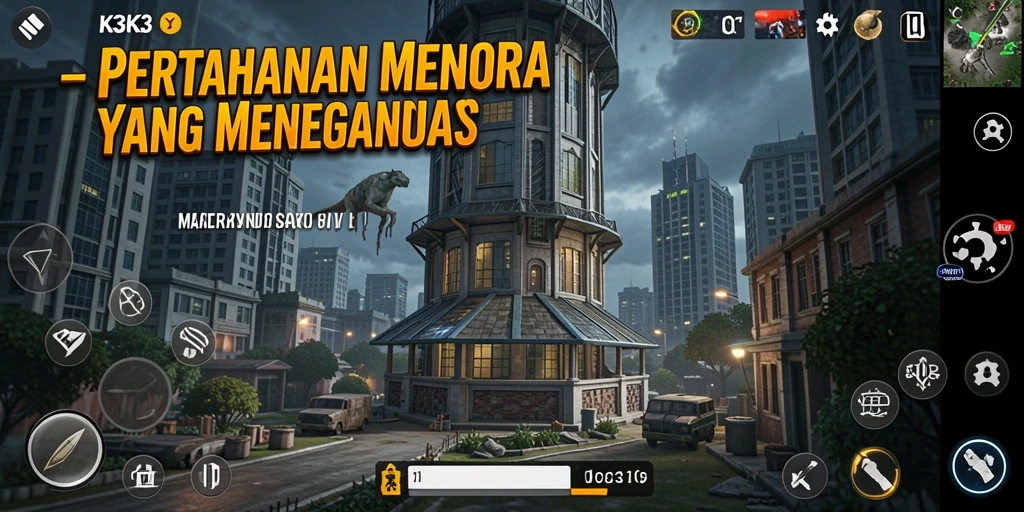 Gameplay K3K3 menampilkan strategi pertahanan yang mendebarkan.