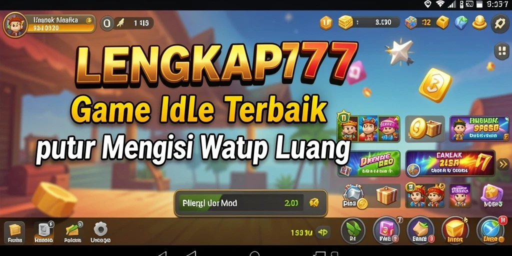 Screenshot gameplay LENGKAP777 yang menampilkan elemen idle yang menantang.