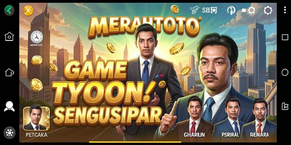 Tampilan menarik dari gameplay MERAHTOTO dengan elemen Tycoon.