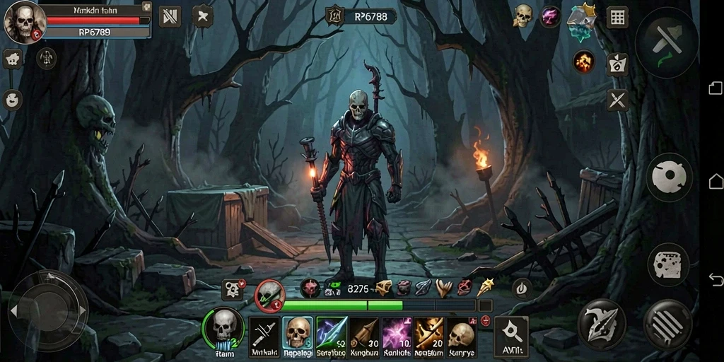 Screenshot gameplay menampilkan suasana menakutkan di dalam RP6789.
