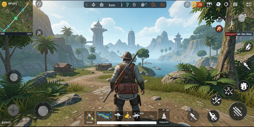 Tampilan gameplay RPVIP2 dalam dunia terbuka yang memukau.