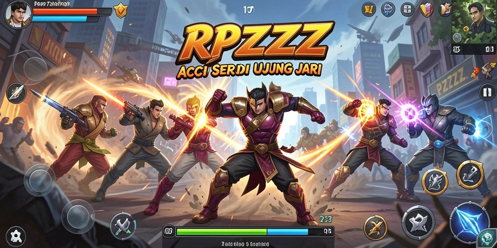 Screenshot RPZZZ yang menunjukkan aksi pertarungan yang mendebarkan.