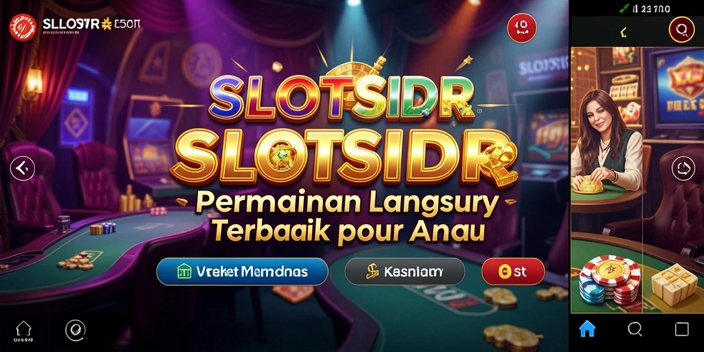 Tampilan langsung dealer sedang bermain di SLOTSIDR, menampilkan suasana kasino yang seru.