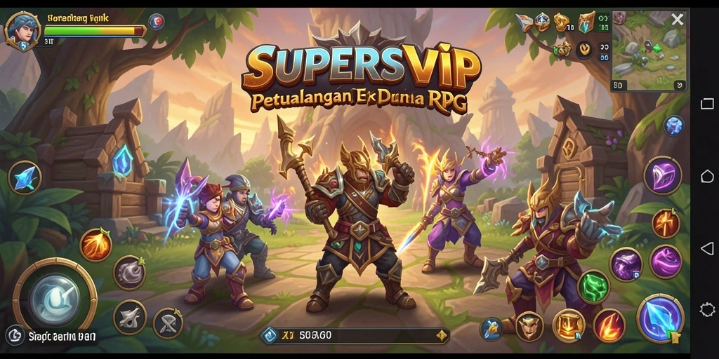 Tampilan menarik dengan pertempuran RPG yang mendebarkan di SUPERSVIP.