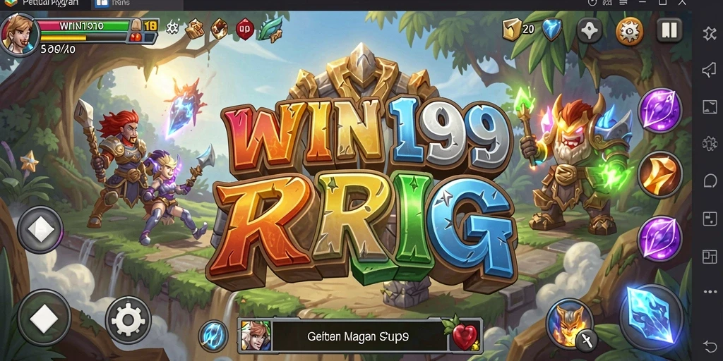 Screenshot gameplay WIN199 menampilkan pertarungan epik dengan grafis yang menakjubkan.