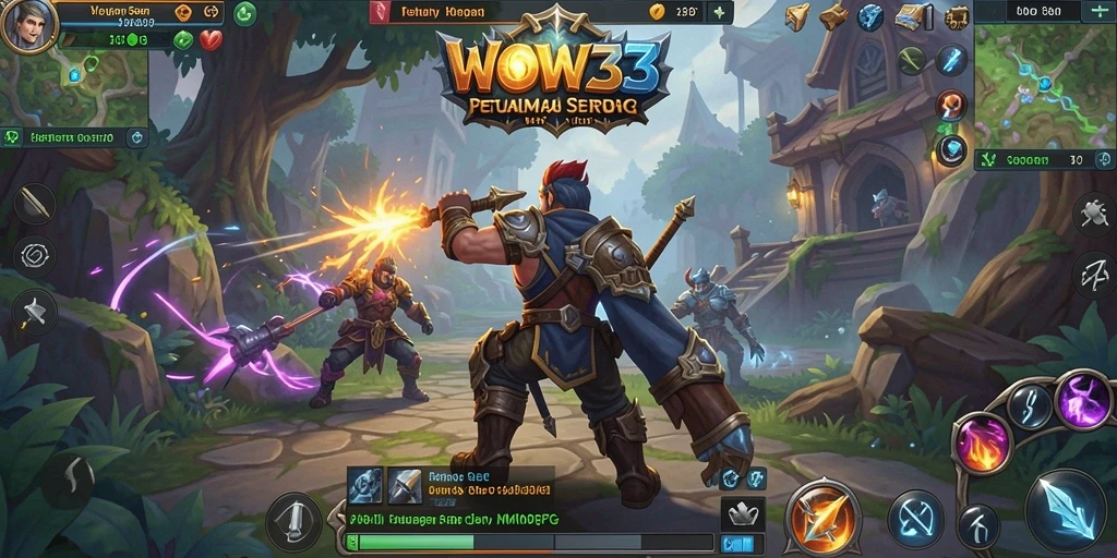 Tampilan gameplay <strong>WOW33</strong> yang menggugah selera dalam petualangan MMORPG.