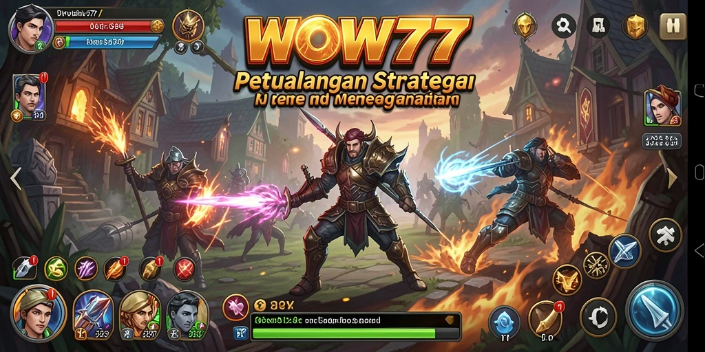 Tampilan epik dari gameplay strategis WOW77 yang intens.